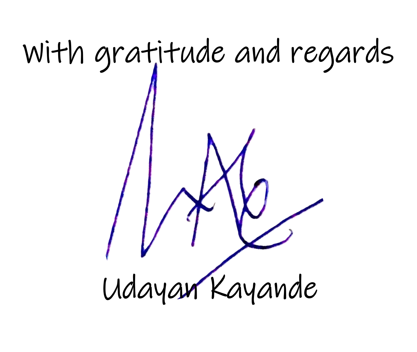 Signature of Udayan Kayande ....